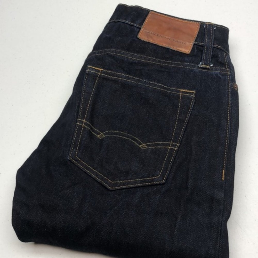 LIKE NEW MENS AMERICAN EAGLE BUTTONFLY SKINNY JEANS 28x32 😎